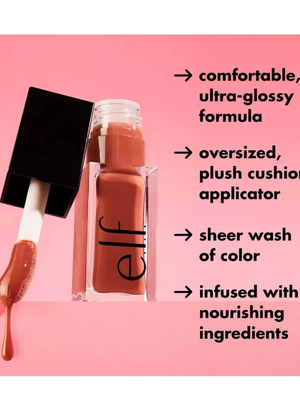 ELF Glow Reviver Lip Oil in It’s Giving Guava 7.6ml BRAND NEW IN BOX